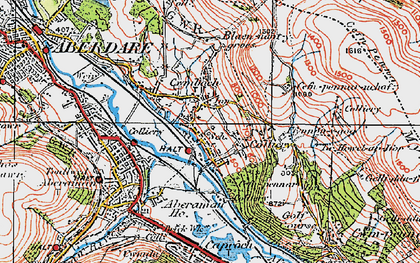 Old map of Cynon Vale in 1923