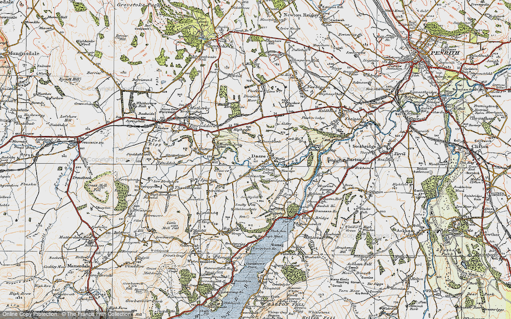 Old Map of Dacre, 1925 in 1925