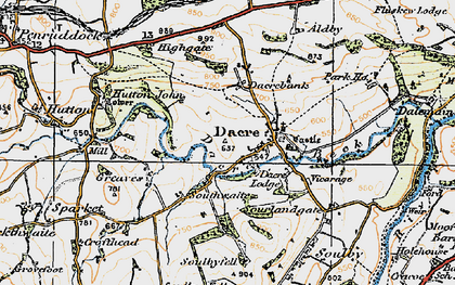 Old map of Dacre in 1925