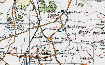 Old map of Ambion Wood in 1921