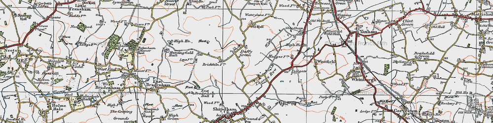 Old map of Daffy Green in 1921