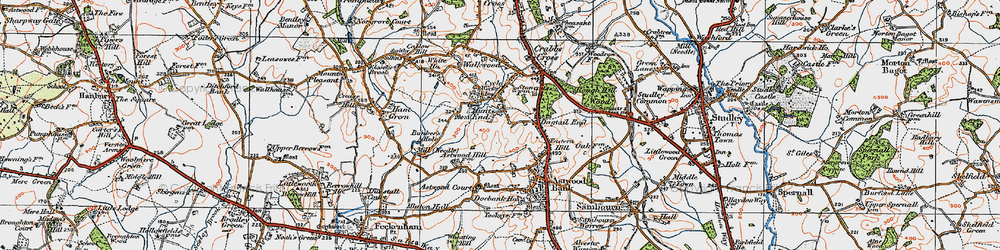 Old map of Astwood Court in 1919