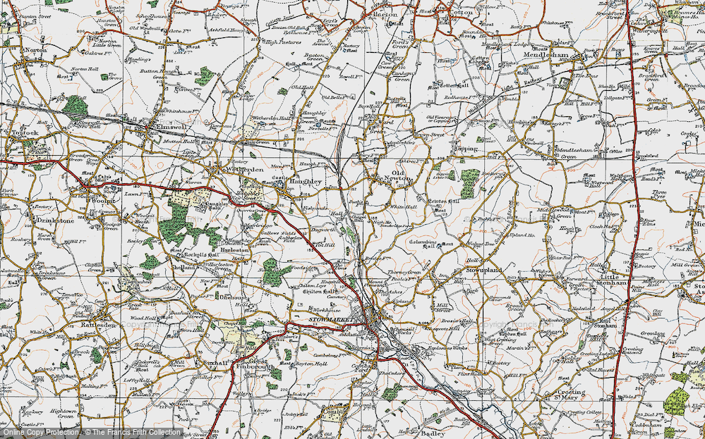 Old Map of Dagworth, 1921 in 1921