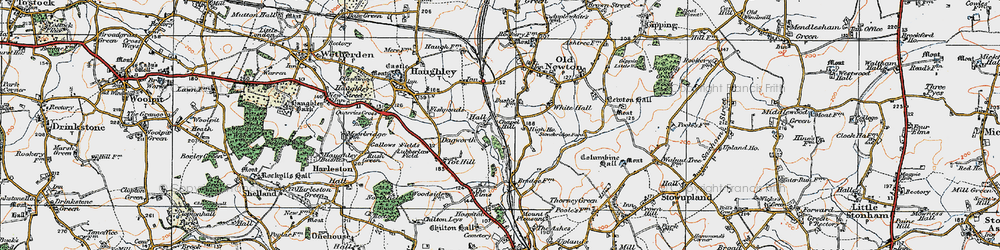 Old map of Dagworth in 1921
