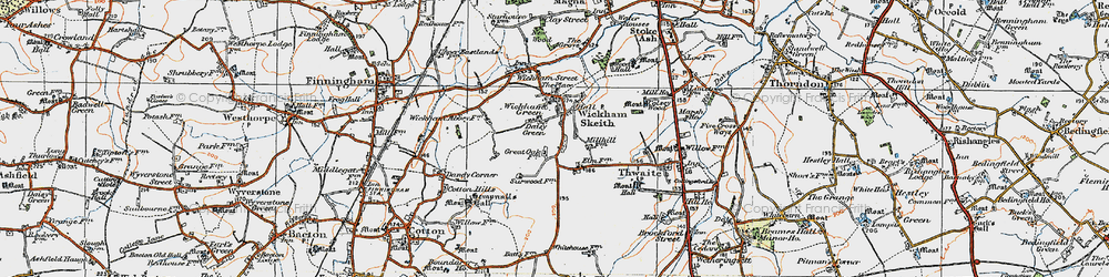 Old map of Daisy Green in 1920