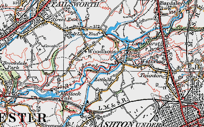 Old map of Daisy Nook in 1924