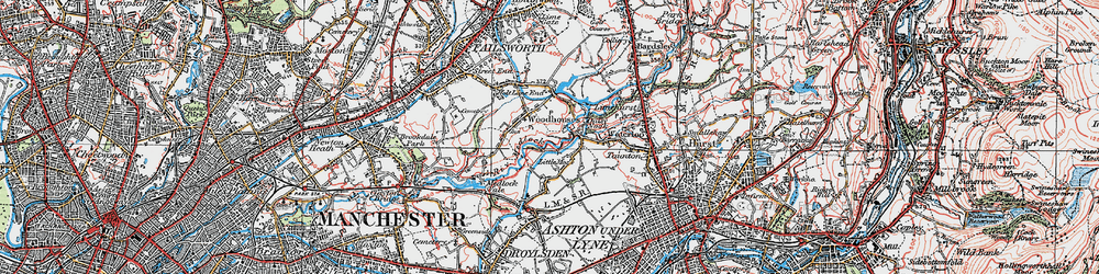 Old map of Daisy Nook in 1924