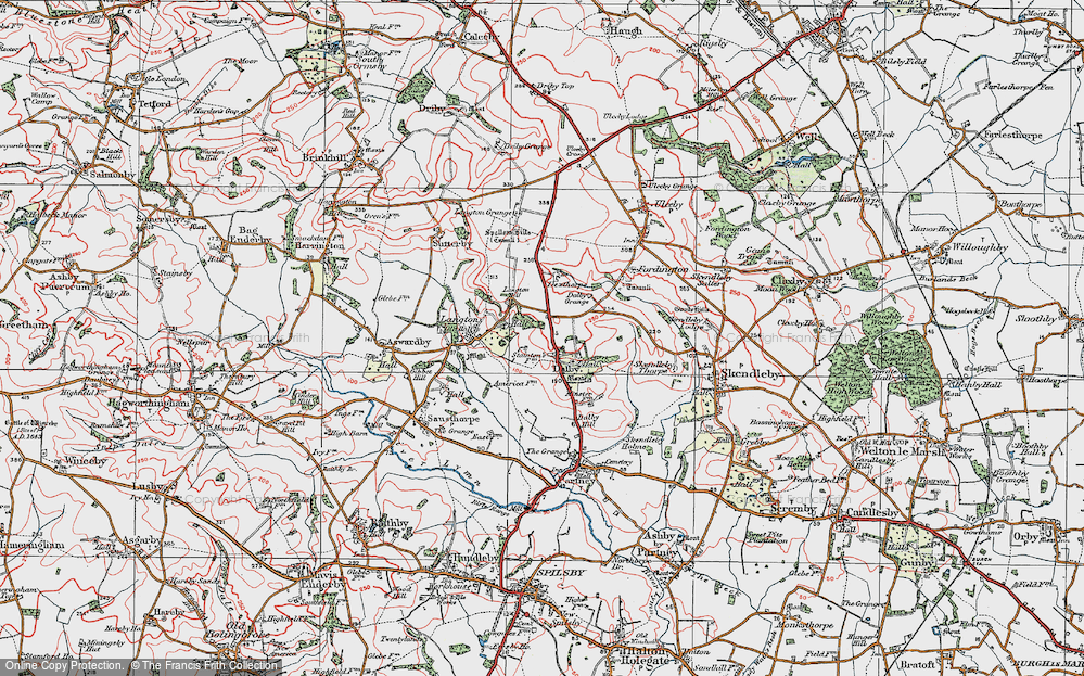 Old Map of Dalby, 1923 in 1923
