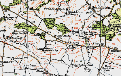 Old map of Dalby Carr in 1924