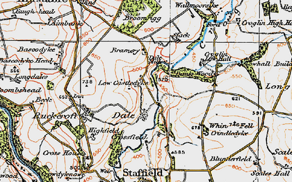 Old map of Barugh Cottages in 1925
