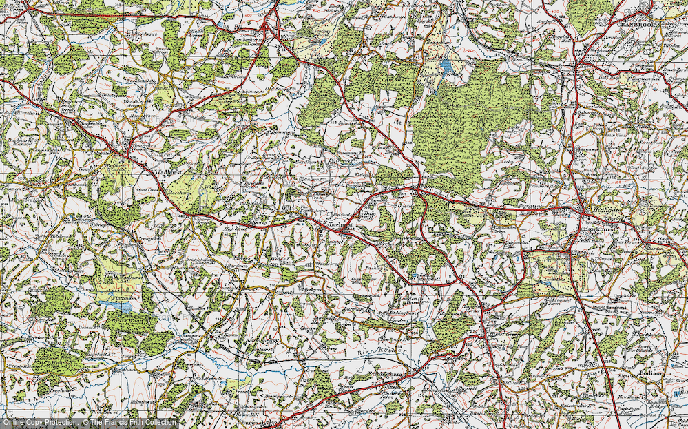 Old Map of Dale Hill, 1920 in 1920