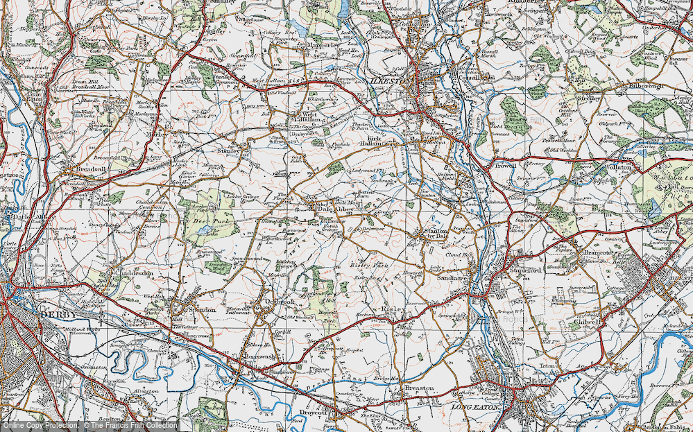 Old Map of Dale Moor, 1921 in 1921
