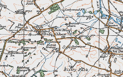 Old map of Dale Moor in 1921
