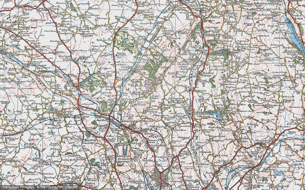 Old Map of Dales Green, 1923 in 1923