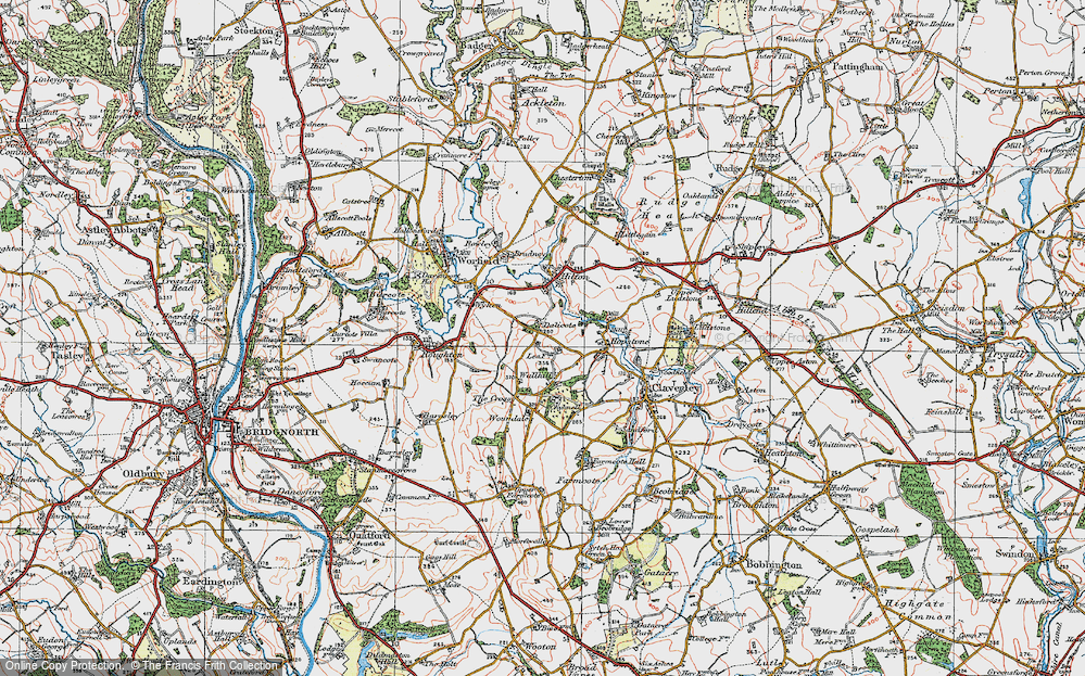 Old Map of Dallicott, 1921 in 1921