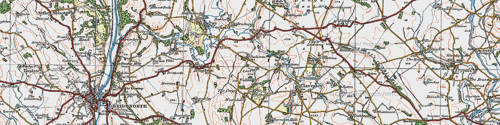 Old map of Dallicott in 1921
