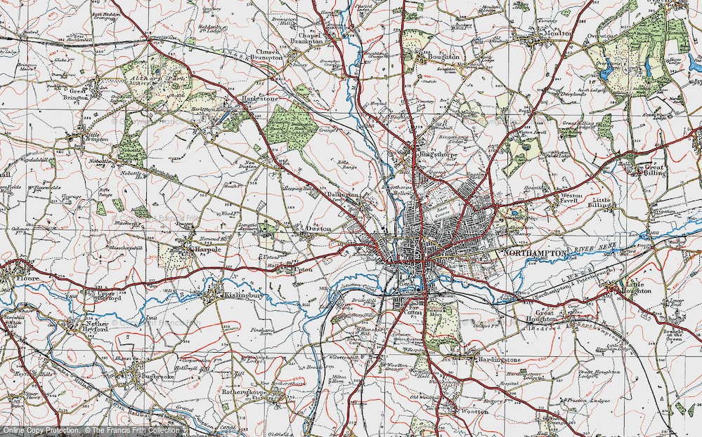 Old Map of Dallington, 1919 in 1919