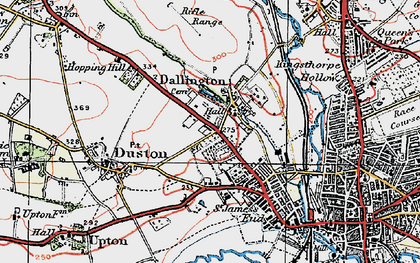 Old map of Dallington in 1919