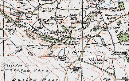 Old map of Dallow in 1925