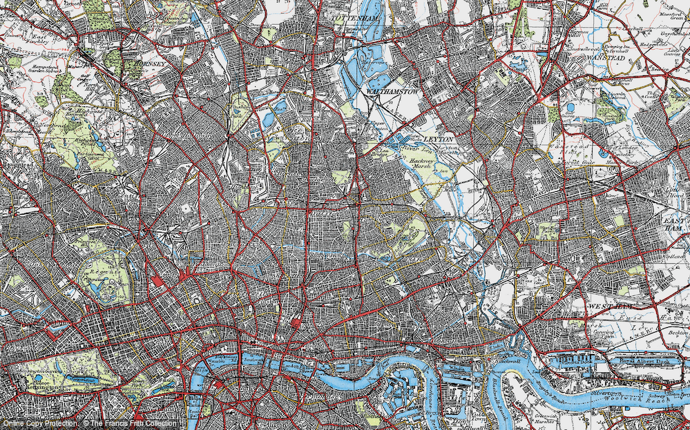 Old Map of Dalston, 1920 in 1920