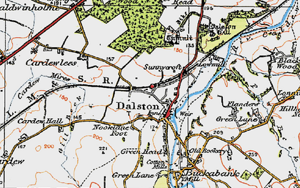 Old map of Bishop's Dyke in 1925