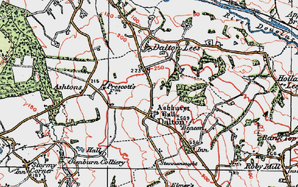 Old map of Ashurst's Hall in 1923