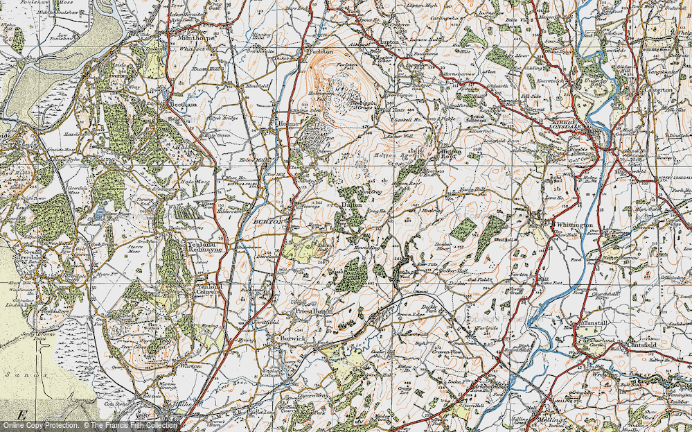 Old Map of Dalton, 1925 in 1925