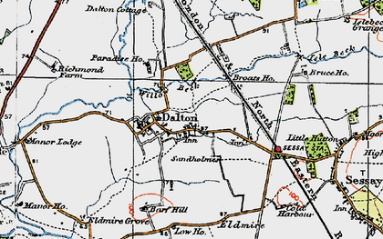 Old map of Westholme in 1925