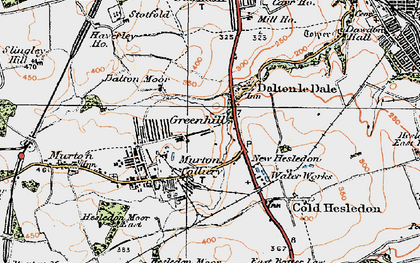 Old map of Dalton-le-Dale in 1925