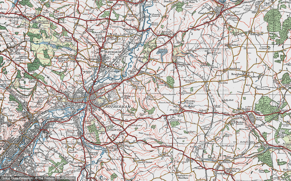 Old Map of Dalton Magna, 1923 in 1923