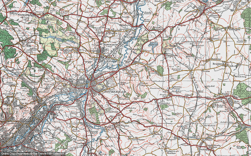 Old Map of Dalton Parva, 1923 in 1923