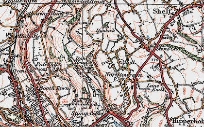 Old map of Dam Head in 1925