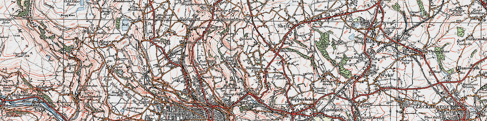 Old map of Dam Head in 1925