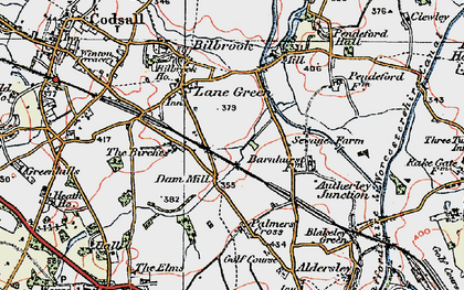 Old map of Dam Mill in 1921
