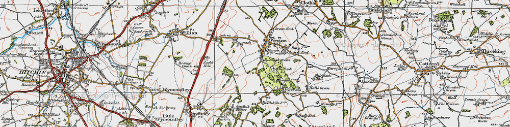 Old map of Lannock Hill in 1919