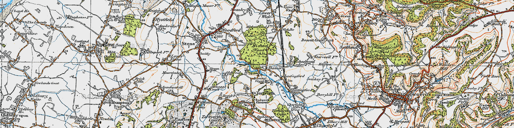 Old map of Damery in 1919
