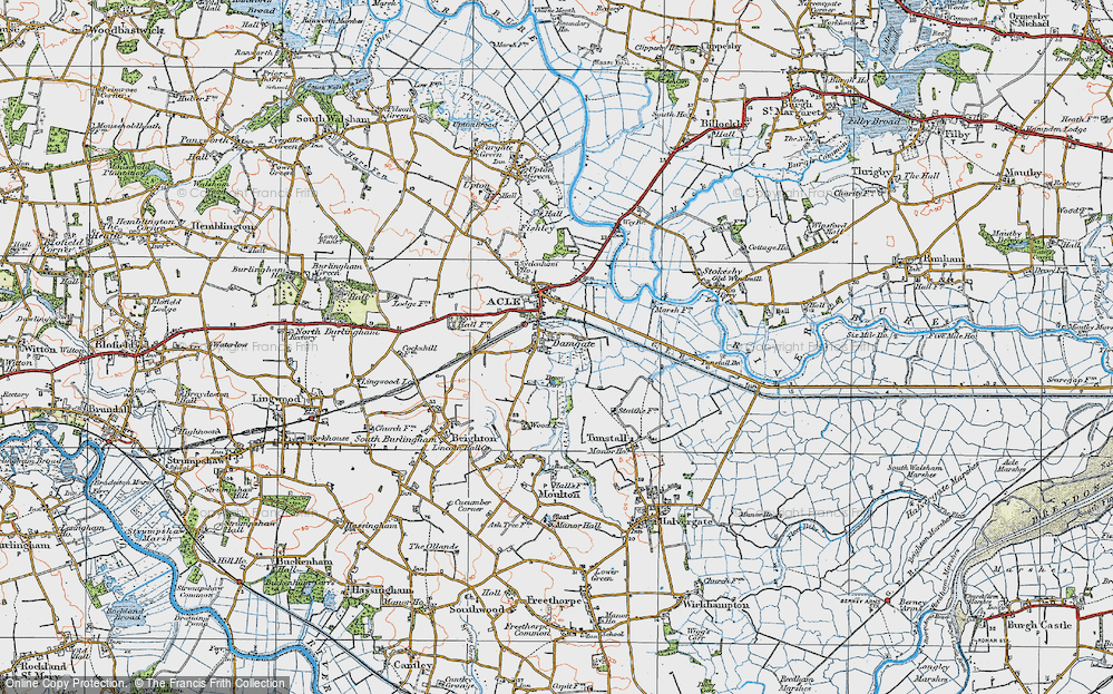 Old Map of Damgate, 1922 in 1922