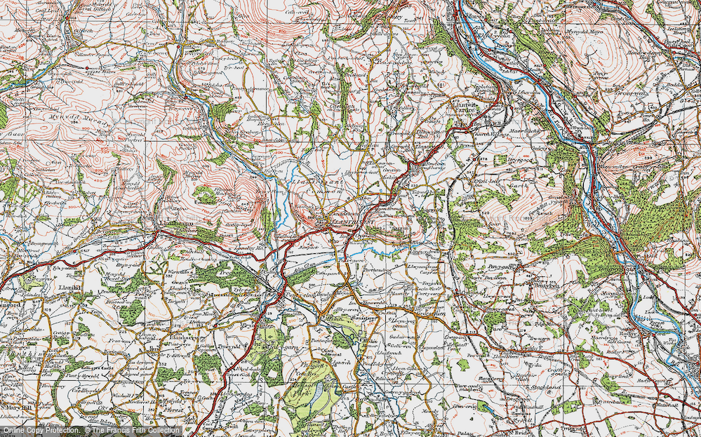 Old Map of Dan Caerlan, 1922 in 1922
