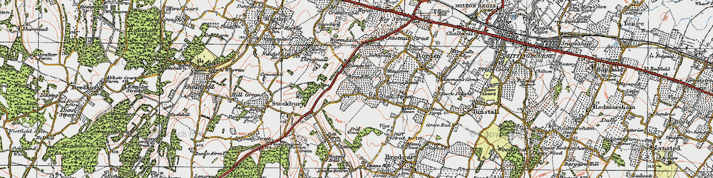 Old map of Danaway in 1921