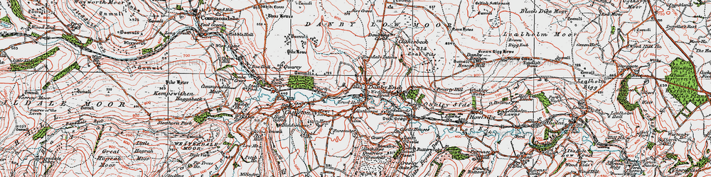 Old map of Danby in 1925