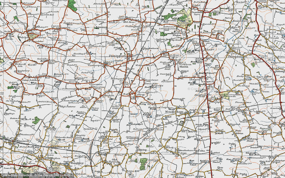 Old Map of Dandy Corner, 1920 in 1920
