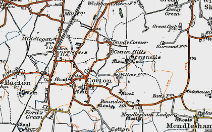 Old map of Dandy Corner in 1920