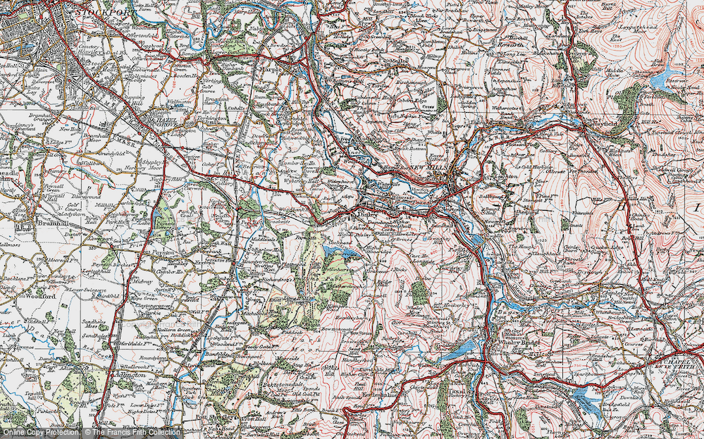 Old Map of Danebank, 1923 in 1923