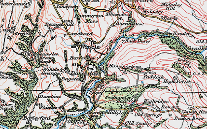 Old map of Danebridge in 1923