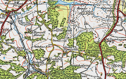Old map of Blackdon Hill in 1920