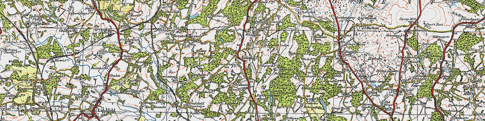 Old map of Danehill in 1920