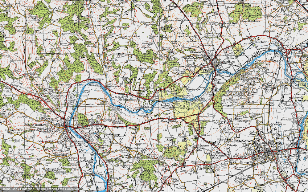 Old Map of Danesfield, 1919 in 1919