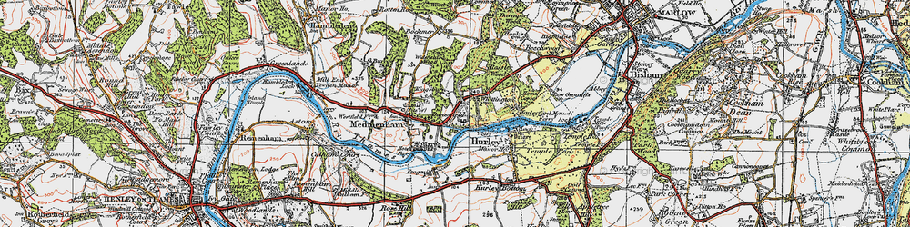 Old map of Danesfield in 1919
