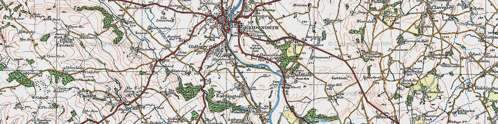 Old map of Danesford in 1921