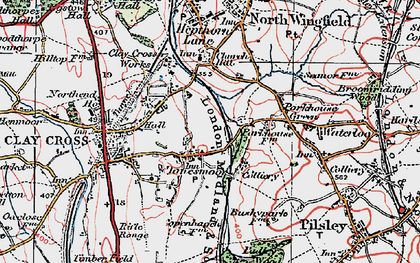 Old map of Danesmoor in 1923